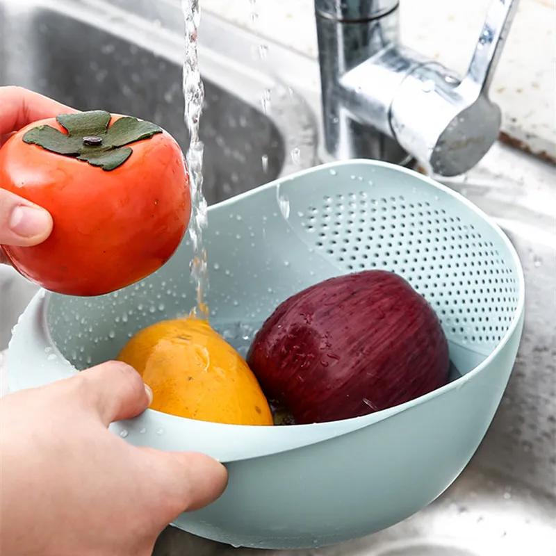 Thickened Vegetable Sink Drain Basket Plastic Washing Fruit  Kitchen Daily Necessities Household