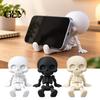3D Printed Phone Accessory Sitting Skeleton Holder, Stand, Gothic Desktop Holder Hands-Free Viewing, Halloween Tabletop Ornament, Fun Holiday