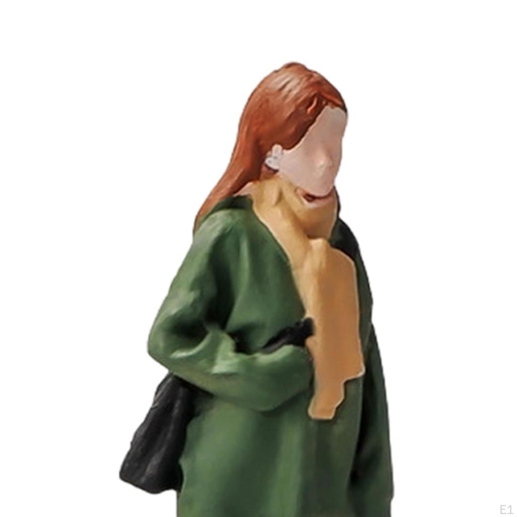 Female Doll Model 1/64 Figure Pretend Play Toy Ornament Resin for Birthday