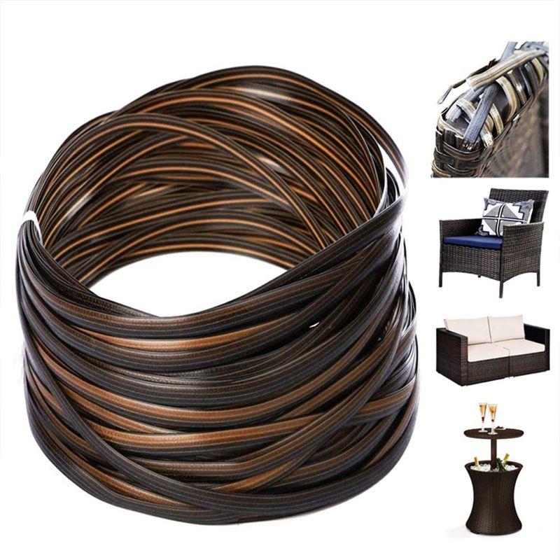 Good-Coffee Gradient Flat Synthetic Rattan Repair Material Rattan Wicker Repair Kit For Knit And Chair Table Furniture Repair