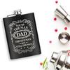 Birthday Gifts for Dad, Funny Hip Flask for Dad Stepdad, Best Dad Gifts From Son Daughter, Personalized Gifts Whisky Flask