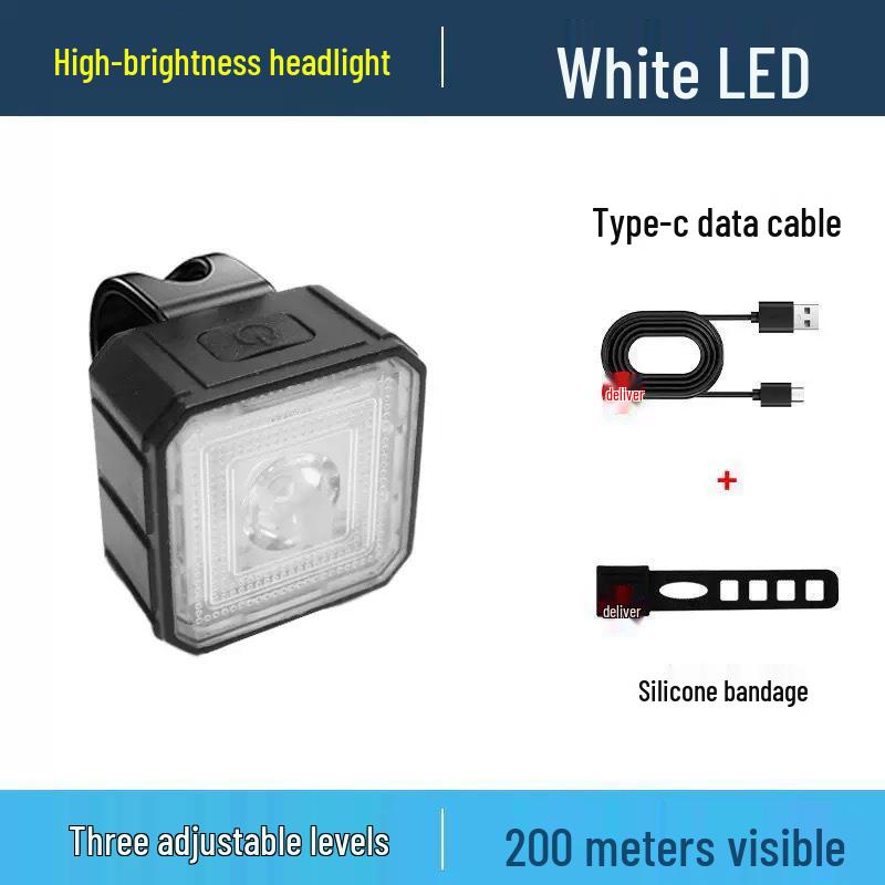 High-Brightness Waterproof USB-C Bicycle Light Set: Front & Taillight for Night Riding