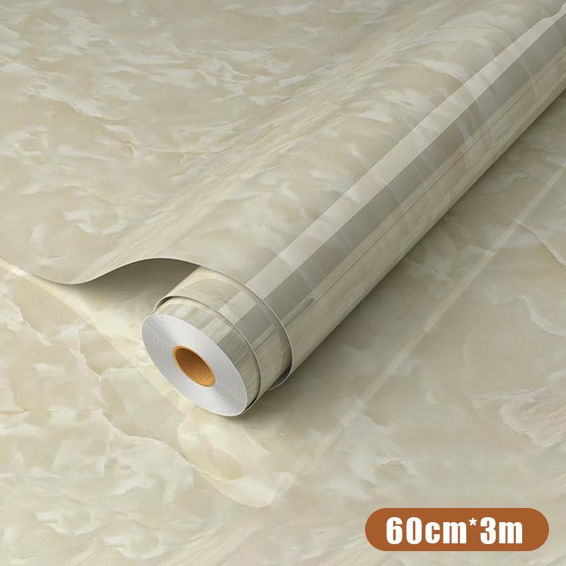 Self Adhesive Marble Grain Contact Paper Waterproof Oil Proof Stain Resistant Easy Clean for Kitchen Countertop Bathroom Renovation