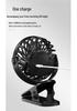 Rechargeable Portable USB Desktop Fan - Silent, Strong Wind, Clip-On, Ideal for Dorms & Students