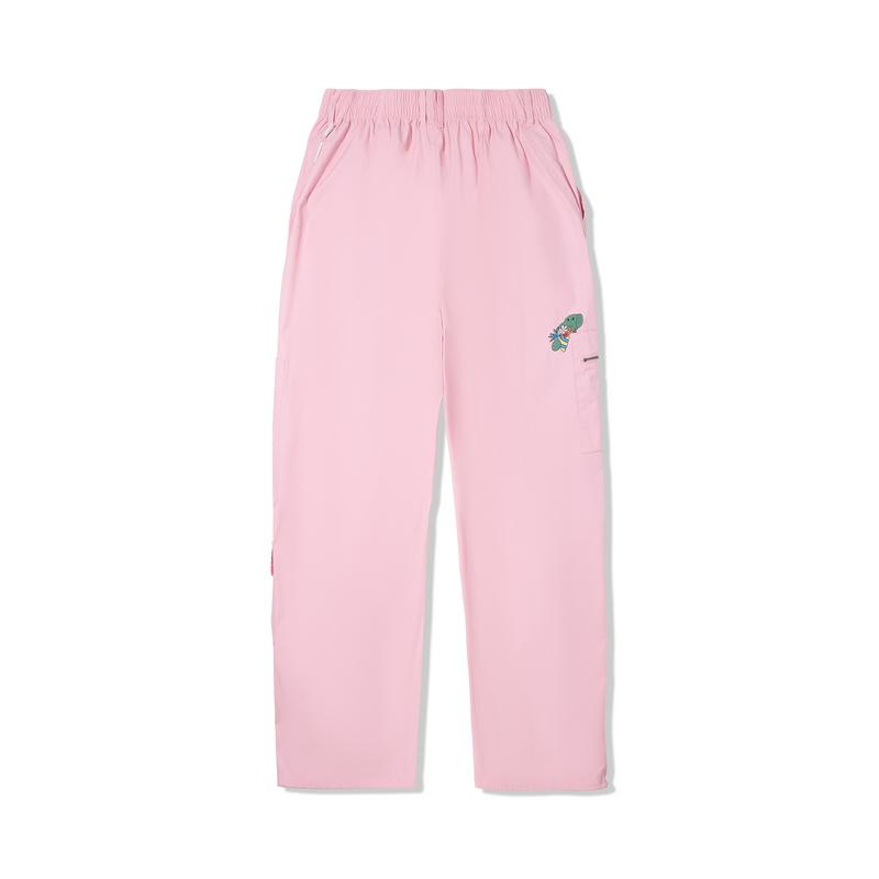 Li Ning X Taka Sha Collaboration Letter Mid-Rise Breathable Versatile Straight-Leg Casual Pants Women Bottoms Light-Pink AKXV340-3