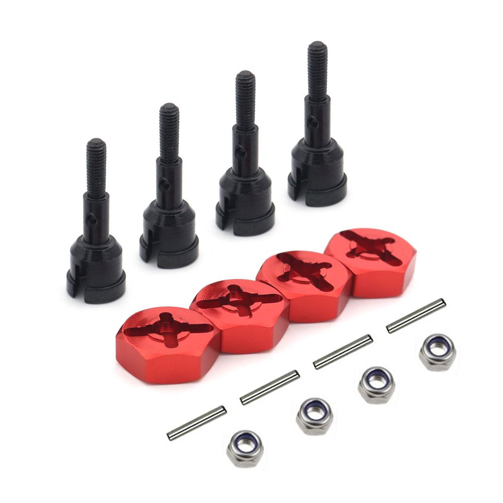 Wheel Conversion Set Axle & 12Mm Hex Dive Hub Turn 1/10 on Road for WLtoys 1/18 A959 A969 A979 A959B A969-B RC Car Upgrade Parts
