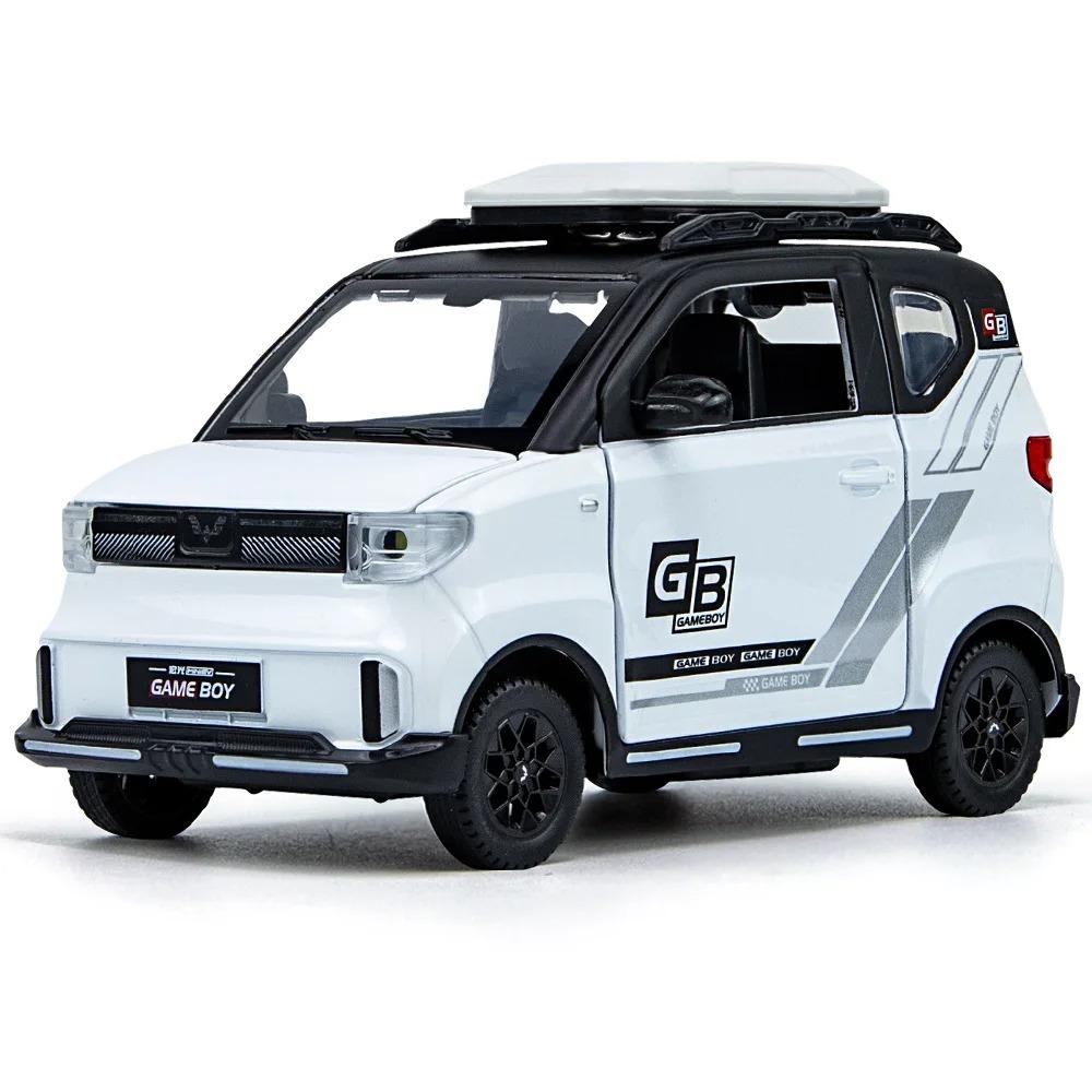 1/24 WuLing MINI EV GAME BOY литые игрушечные машинки и транспортные средства модель автомобиля звук и свет инерционные машинки игрушки для детей подарки белый