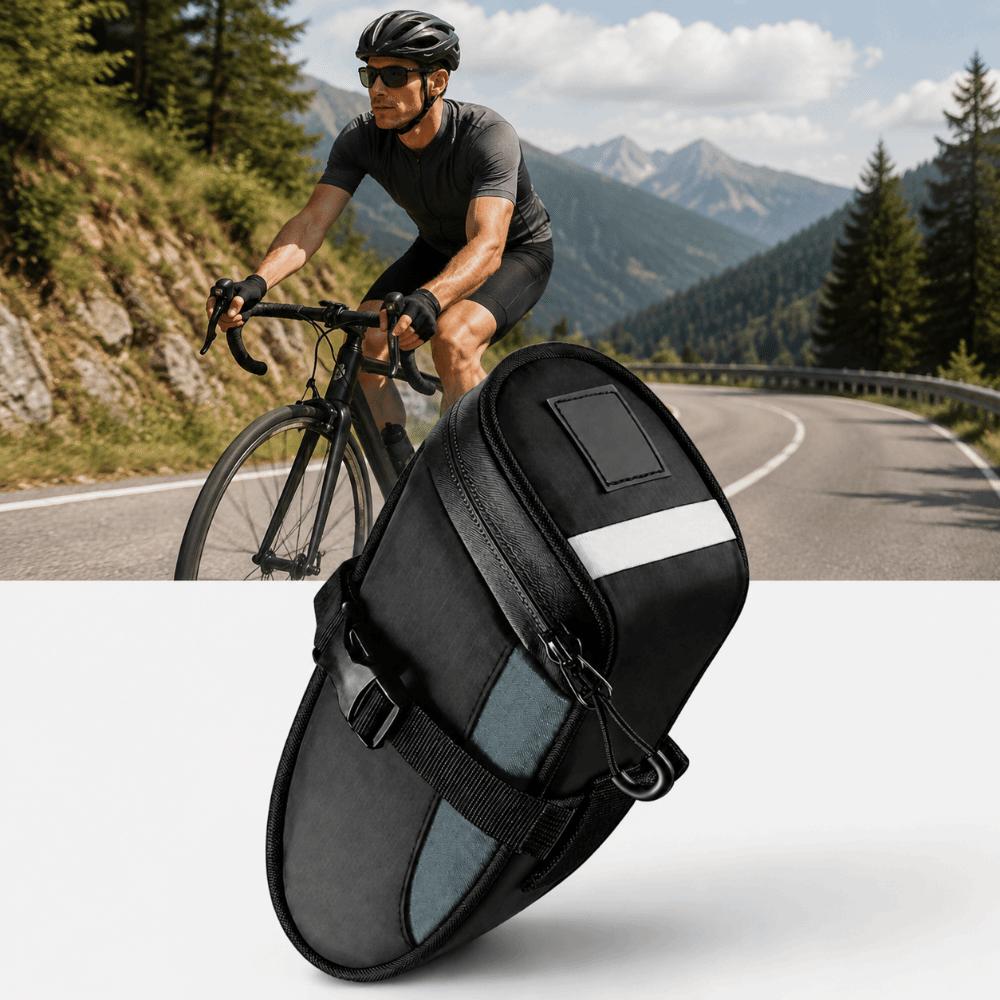 With Reflective Cycling Tail Bag 1.2L Capacity Bicycle Seat Bag  for Mountain & Road Bike