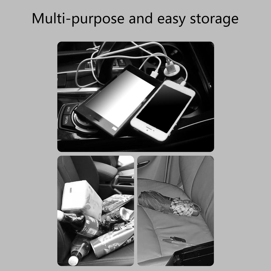 Car Armrest Storage Solution with Anti Slip Base Convenient Car Armrest Organizers for Secure Placement During Travel