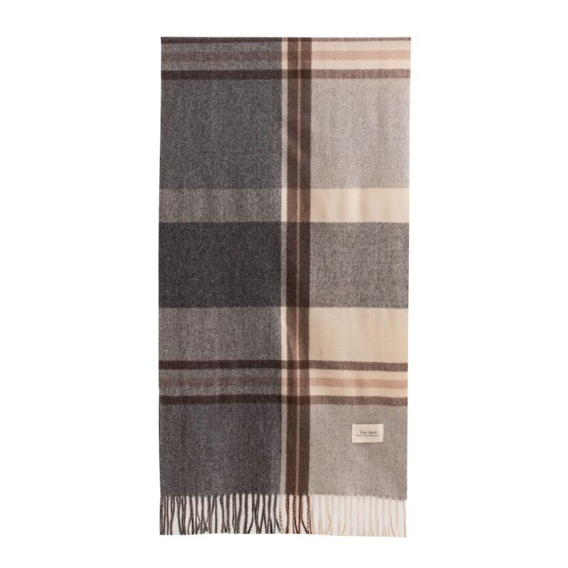 High-end Scarf, Versatile for Men and Women, Thickened Autumn and Winter New Plaid Splicing Warm Scarf Imitation Cashmere Couple