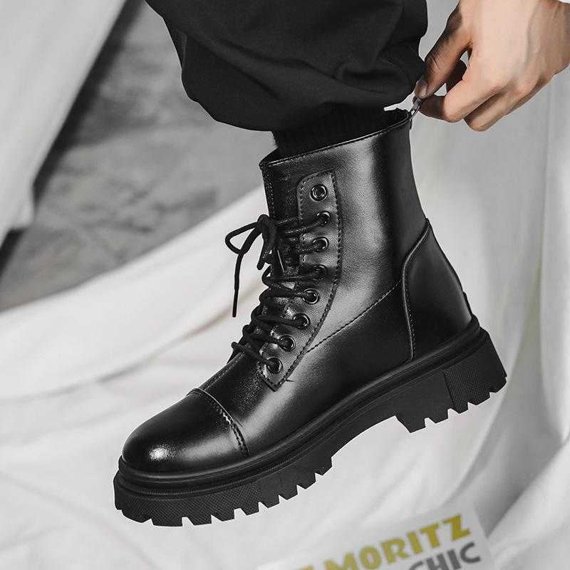 Autumn and winter new Martin boots men's platform locomotive boots British style men's boots winter outdoor casual tooling boots