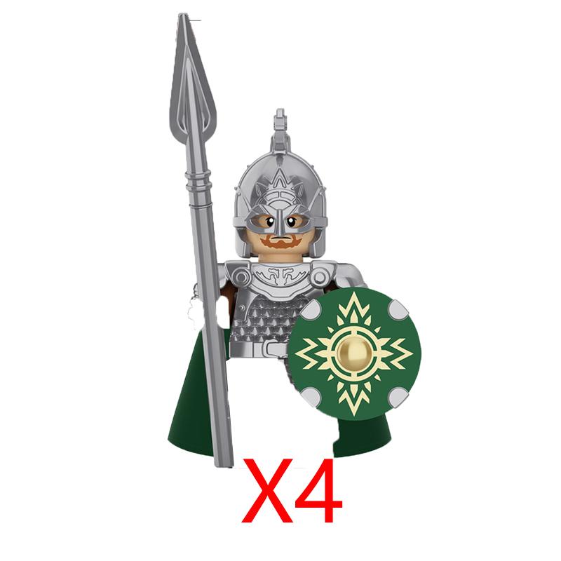 Military Building Blocks Solider Figures Movie Science Fiction Series Weapons Shield Knight Toys Gifts Medieval Mini Bricks MOC
