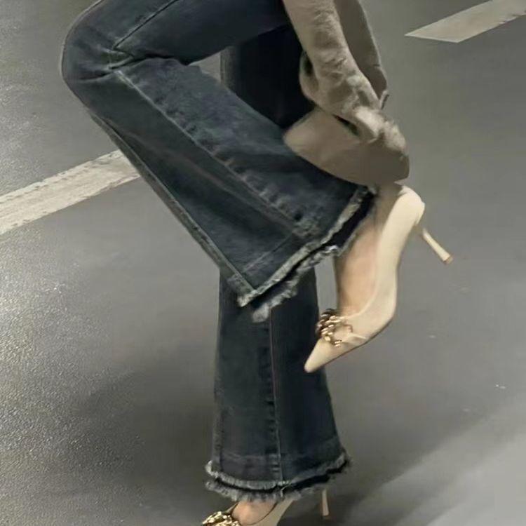 Nude High Heels Women's 2025 New Design Sense Niche French Thin Heels Pointed Princess Not Tired Feet Single Shoes Women