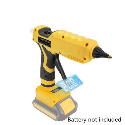 100W Cordless Glue Gun Temperature Adjustable LCD Digital Display for Dewalt 20V Battery (No Battery)