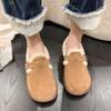 Fashion Plus Size 35-43 Autumn Winter Women Shoes Casual Flat Plush Warm Comfortable Soft Loafers Slip on Cotton Shoes Zapatos De Mujer