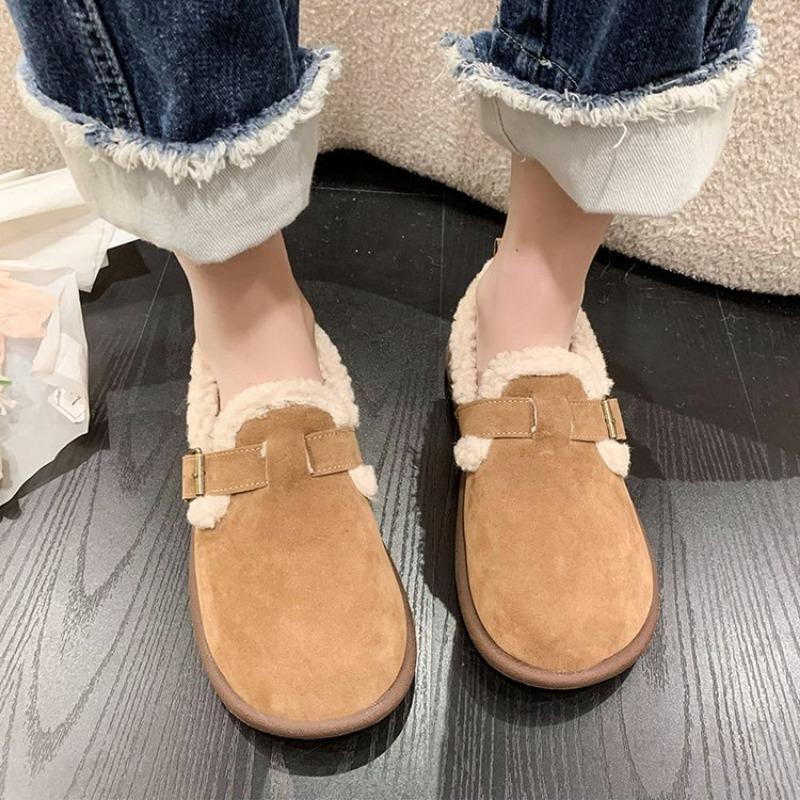 Fashion Plus Size 35-43 Autumn Winter Women Shoes Casual Flat Plush Warm Comfortable Soft Loafers Slip on Cotton Shoes Zapatos De Mujer