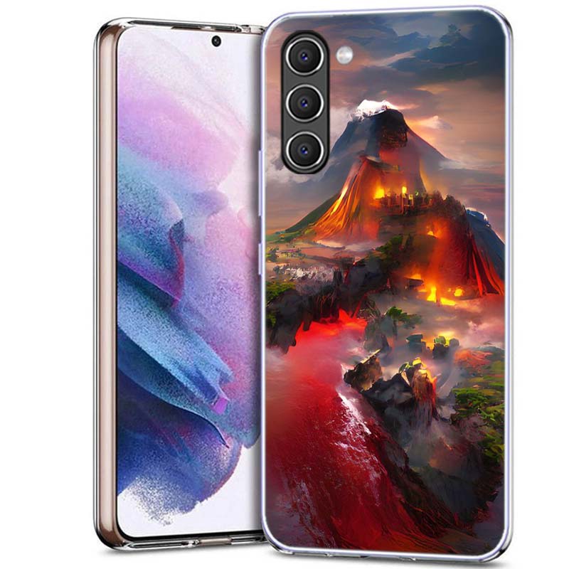 Volcanic Eruption Phone Case for Samsung A16 A26 A36 A56 A17 A37 A57 A07 A06 A02S A12 A22 A32 A52S A72 Galaxy A70 A50S A71 A51 A