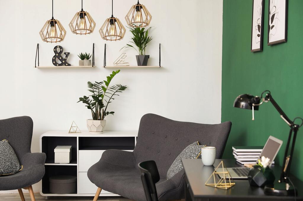 MODERN WOODEN LED CEILING HANGING LAMP