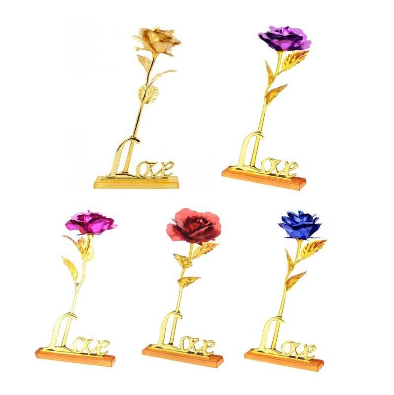 24 K Gold Plated Romantic Rose Flower Christmas Valentine's Day Gifts