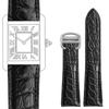 Pulseira de Couro de Jacaré Para Cartier Solo Tank London Couro Genuíno Preto Marrom Masculino Feminino Pulseira de Relógio 16mm 18mm 20mm 22mm 24mm