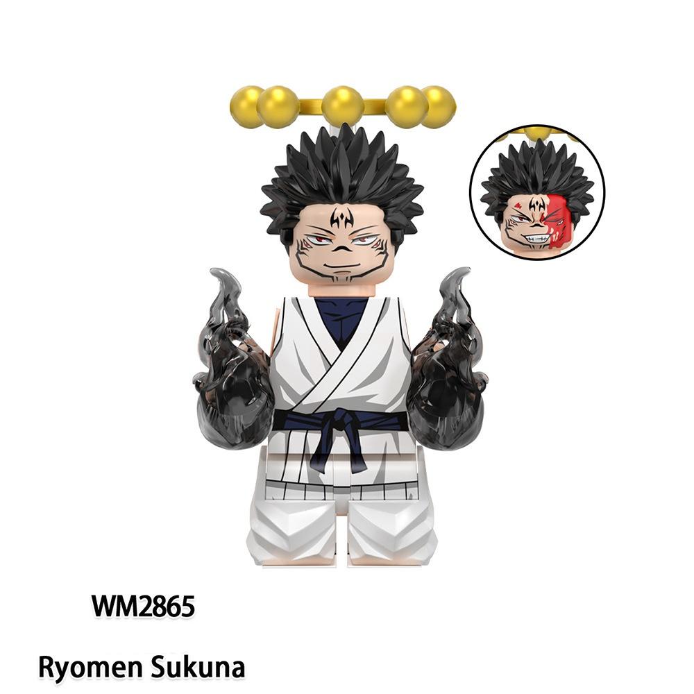Jujutsu Kaisen Anime Cartoon Gojo Satoru Itadori Yuj Fushiguro Megumi Okkostu Yuta Building Blocks Mini Action Figures Kids Toy