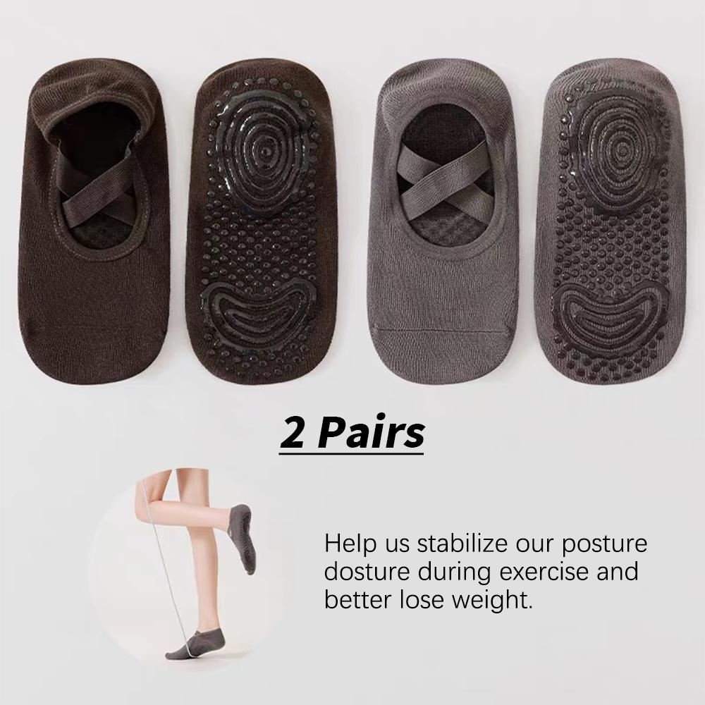 Professional Women Yoga Sock Silicone Anti-slip Ballet Pilates Socks Women Backless Breathable Bandage Yoga Sport Sock