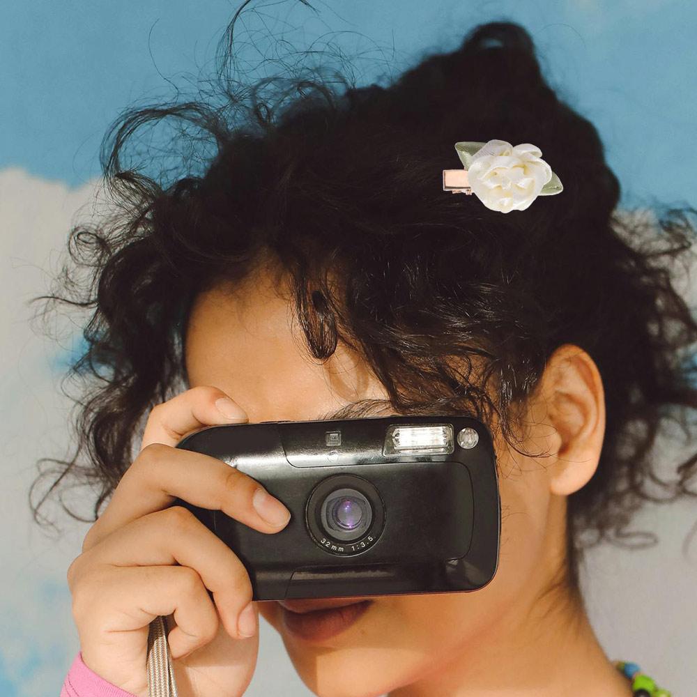 Super Fairy Bell Orchid Flower Hair Clips Female Forehead Bangs Clip Mori System Broken Hair Duckbill Clip