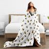 Bee in honeycomb and flowers Blankets Quality Soft Warm  Bedding Throws Winter Travel Couch Chair Sofa Bed Graphic Bedspread