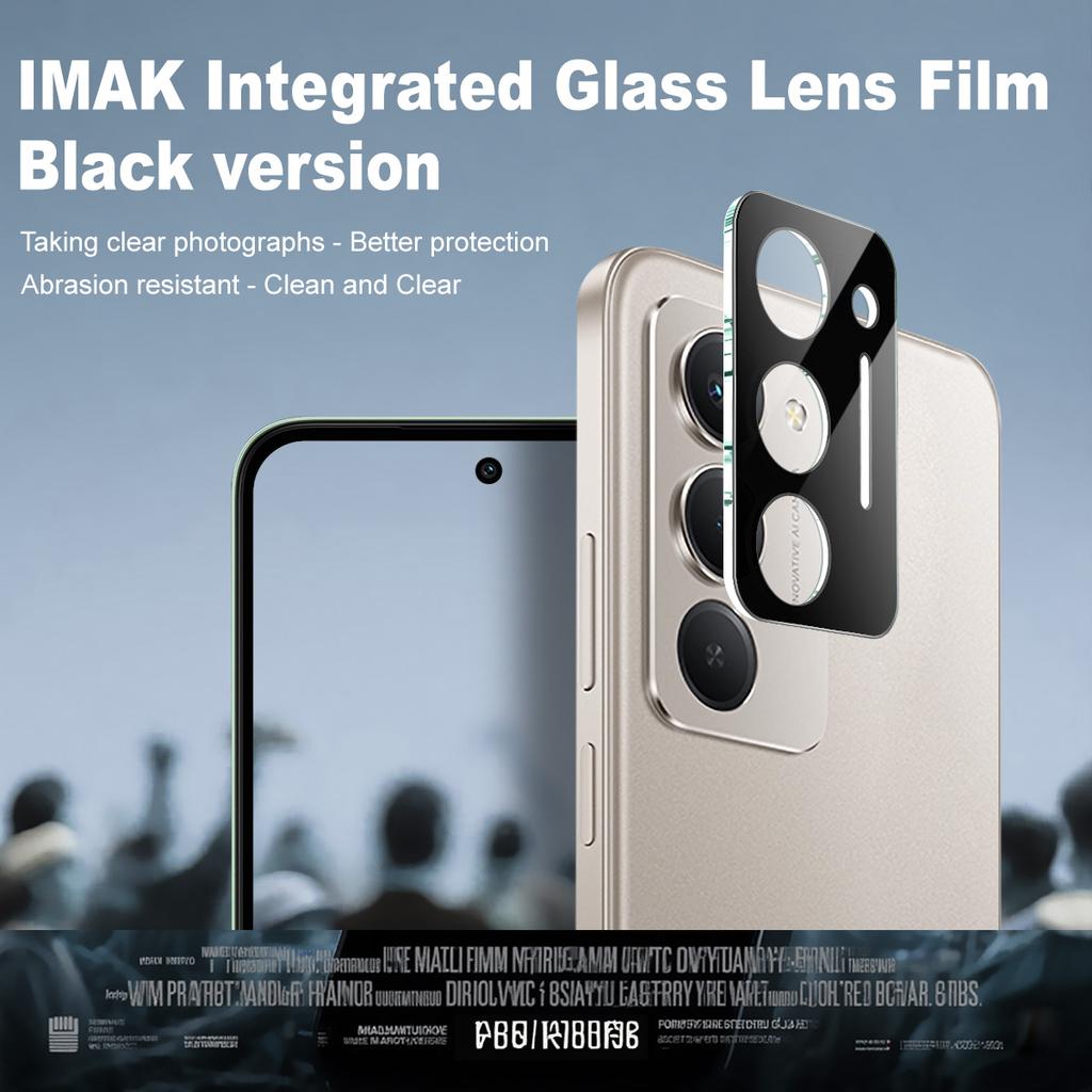 For Redmi 15 4G 5G Glass IMAK High Definition Glass Lens Film Svart Versjon