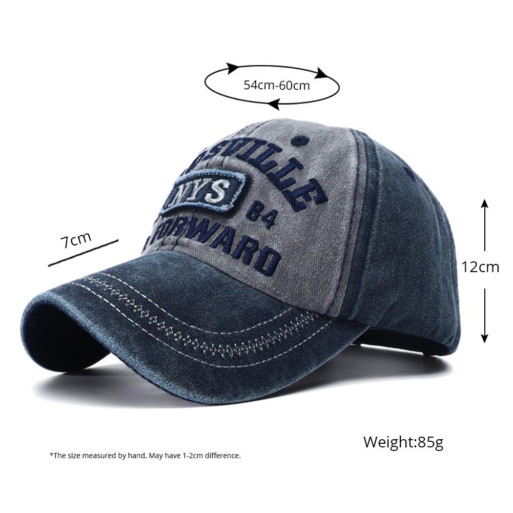 Embroidery Baseball Cap For Men And Women Adjustable Washed Cotton Snapback Hat Hip Hop Street Stylewear Sun Hats Y2K Hat Vintage Letter Print