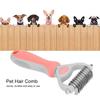 Double sided Stainless Steel Pet Hair Comb Brush Grooming Rake Dog Cat Trimmer Tool (Blue)