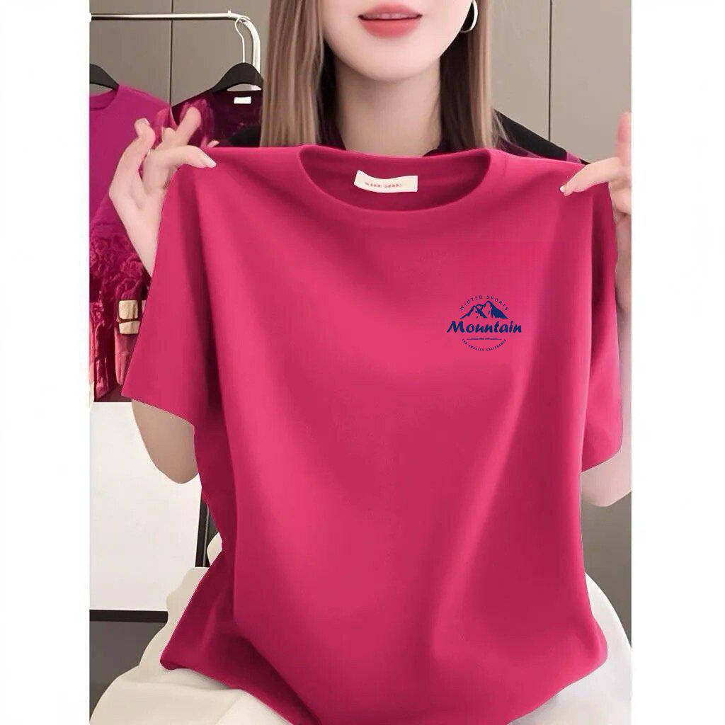 Neuankömmling: 2026 Damen Chic Einfarbiges Rundhals-Kurzarm-T-Shirt - Altersminderndes Modisches Oberteil für Lässigen Vielseitigen Stil.