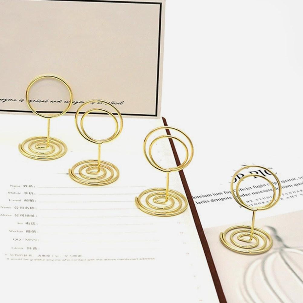 10Pcs Elegant Iron Table Number Sign Clip Holder for Place Cards Photos Menus Notes Desk Display Versatile Event Accessory
