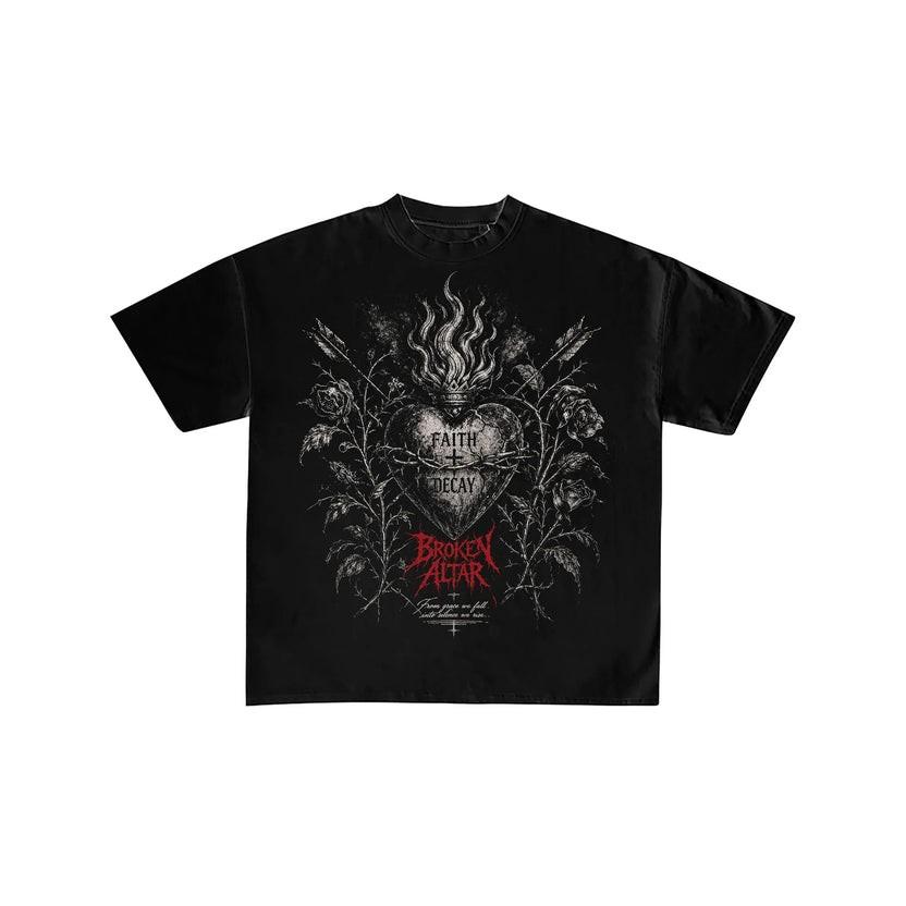 Broken Altar Faith and Decay Gothic Graphic Tee XL