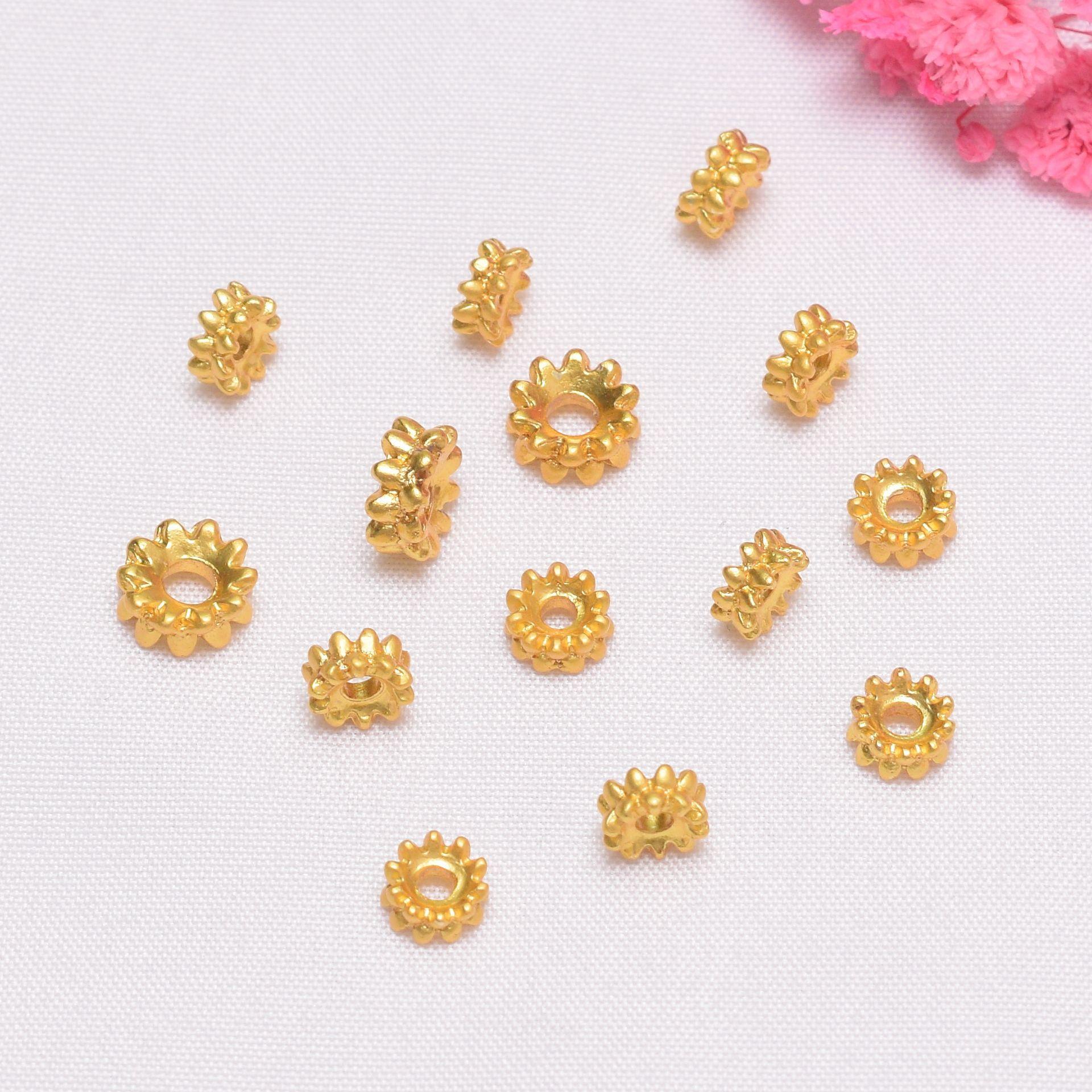 

50 шт., цветоустойчивая старинная золотая бусина-разделитель, цветок-разделитель, подсолнух, свободная бусина, бисер, сделай сам, браслет, ожерелье, аксессуары, бусина-разделитель T41 6mm