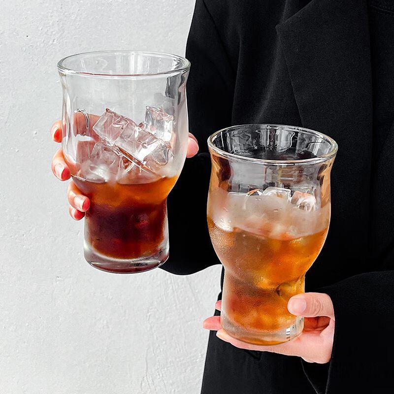 WZ Large Capacity Ice Glass Beverage Cup 500ml (2-Pack)