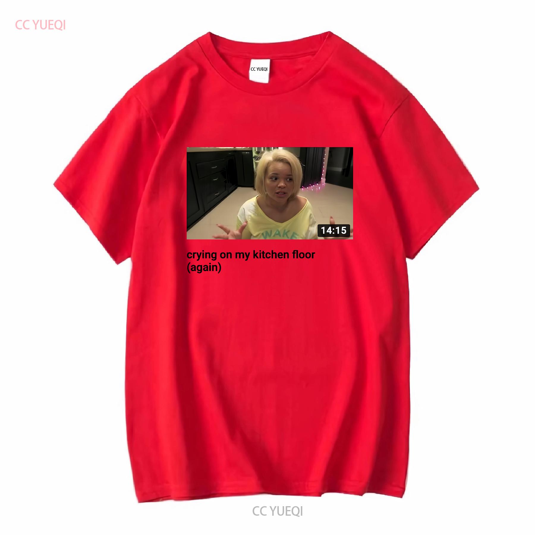 

Белая футболка культовое видео Trisha pastas на YouTube плачет на кухонном полу с длинным или коротким рукавом винтаж стирка мужская унисекс S