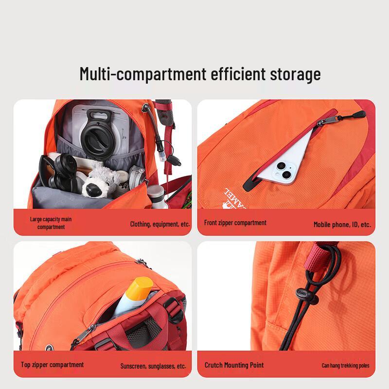 Camel 33-44L Durable Hiking Backpack