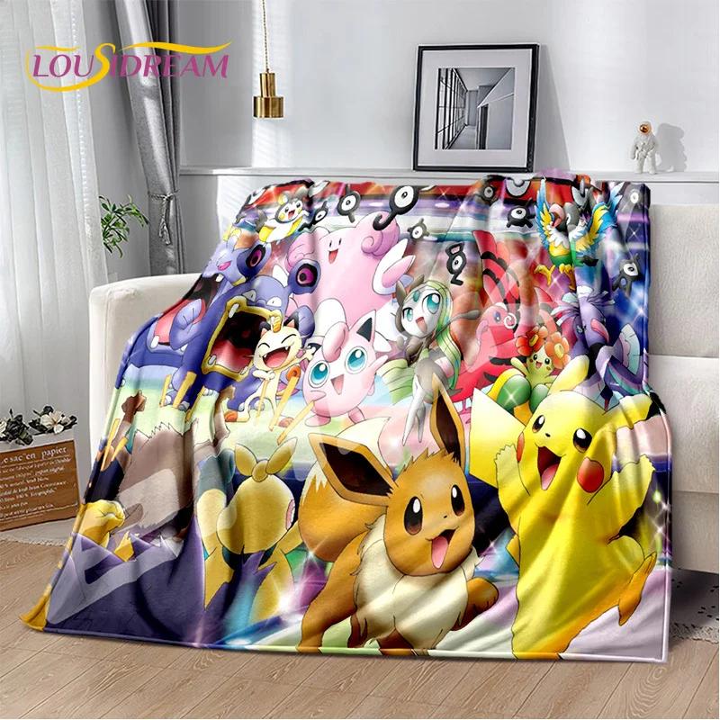 Japanese Pokemon Cute Cartoon Soft Flannel Blankets,Throw Blanket Comfortable Blanket for Picnic Beds Sofa Home Bedroom Kids