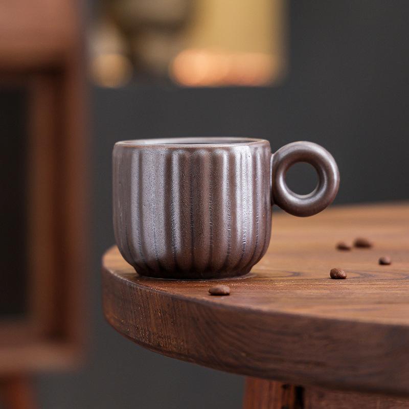Creative Ceramic Coffee Cup High Value Afternoon Tea Latte Cup Household Water Cup Coarse Pottery Mug