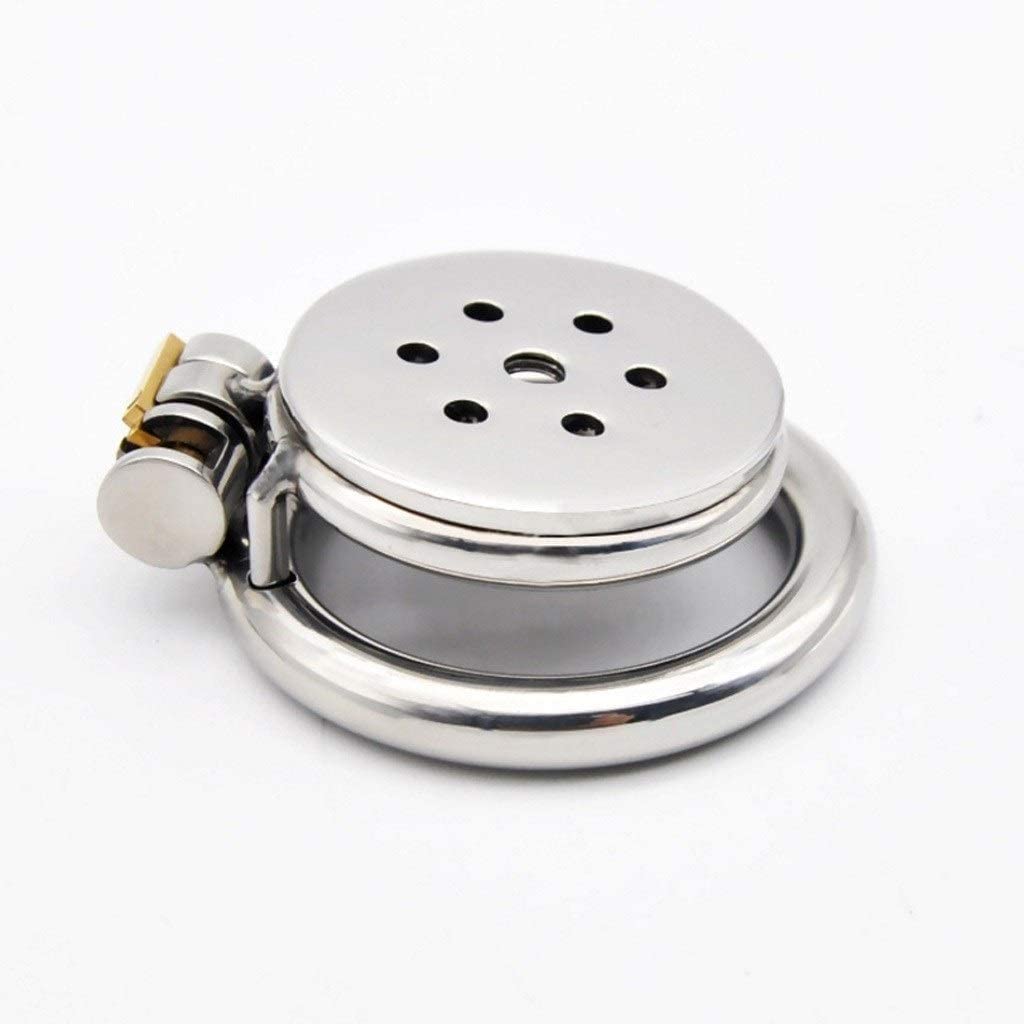 Male Penis Lock Chastity Metal Device Flat Round Hole Urethral Metal Chastity Devices Cages For Men Sex Toys Penis Bondage