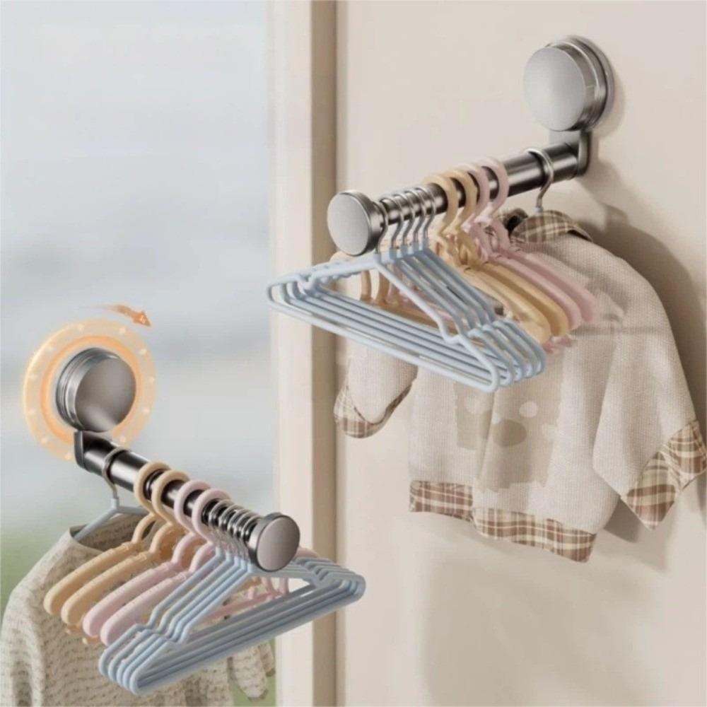 No-Drill Hanger Storage Rack Suction Cup Installation Hanger Container Quality Folding Rack  Home