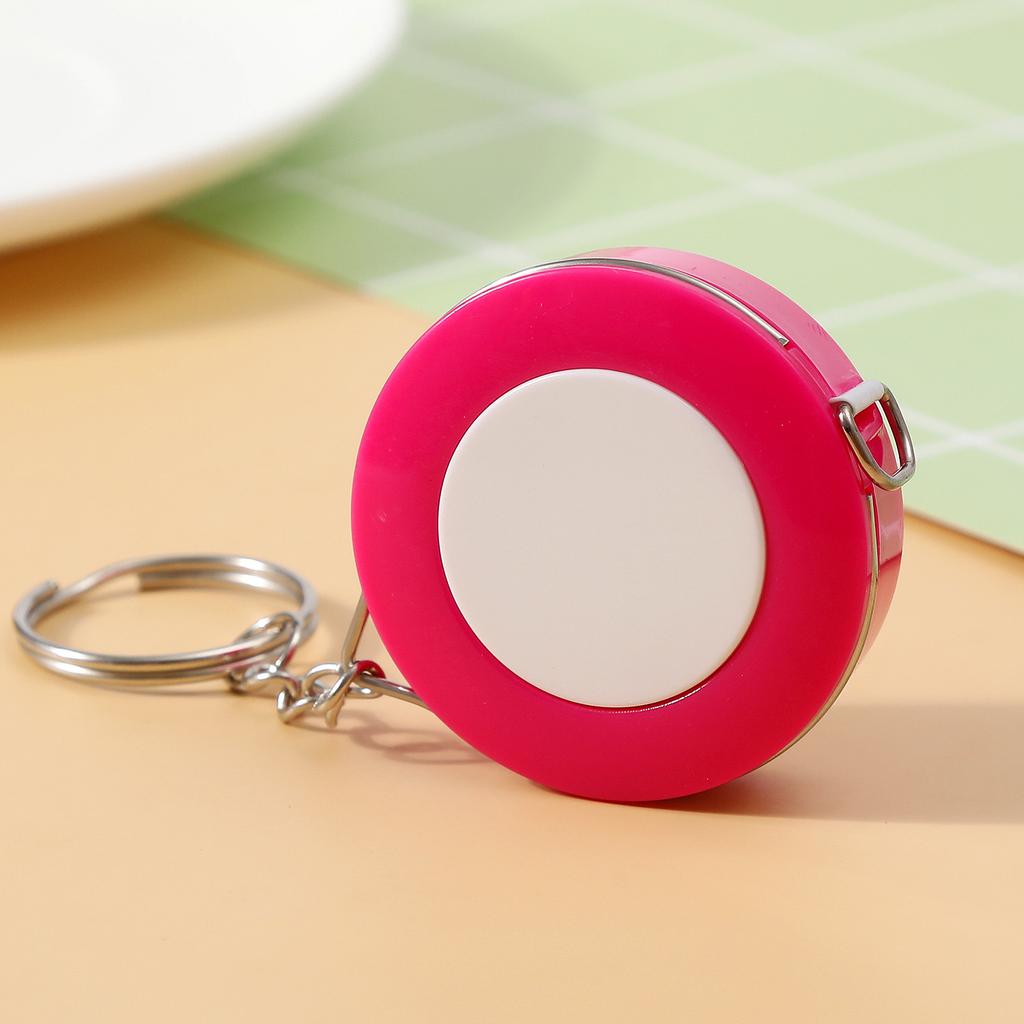 1.5M Candy Color Charm Small Tape Measure Keychain Automatic Telescopic Measuring Measure Small Flexible Tape Measure