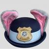 Non-Toxic Cute Judy Hat Rabbit Bowler Hat Zootopia Police Officer Judy Hat Children'S Adult Cosplay Headband Headwear Hat Cute Gift Hot