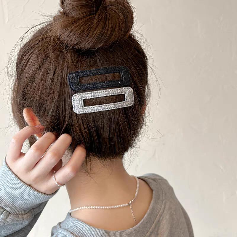 3pc Korean New High-grade Star Square Silver Black BB Hairpin Hair Side Clips for Girls Women Party Hair Accessories