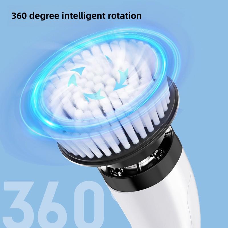 9-in-1 Electric Bathroom Cleaning Brush with Dual-Length Handles