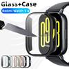 Case for Redmi Watch 5 4 Active / Lite Tempered Glass Screen Protector&Hard PC Protective Bumper for Watch5 Cover Accessories