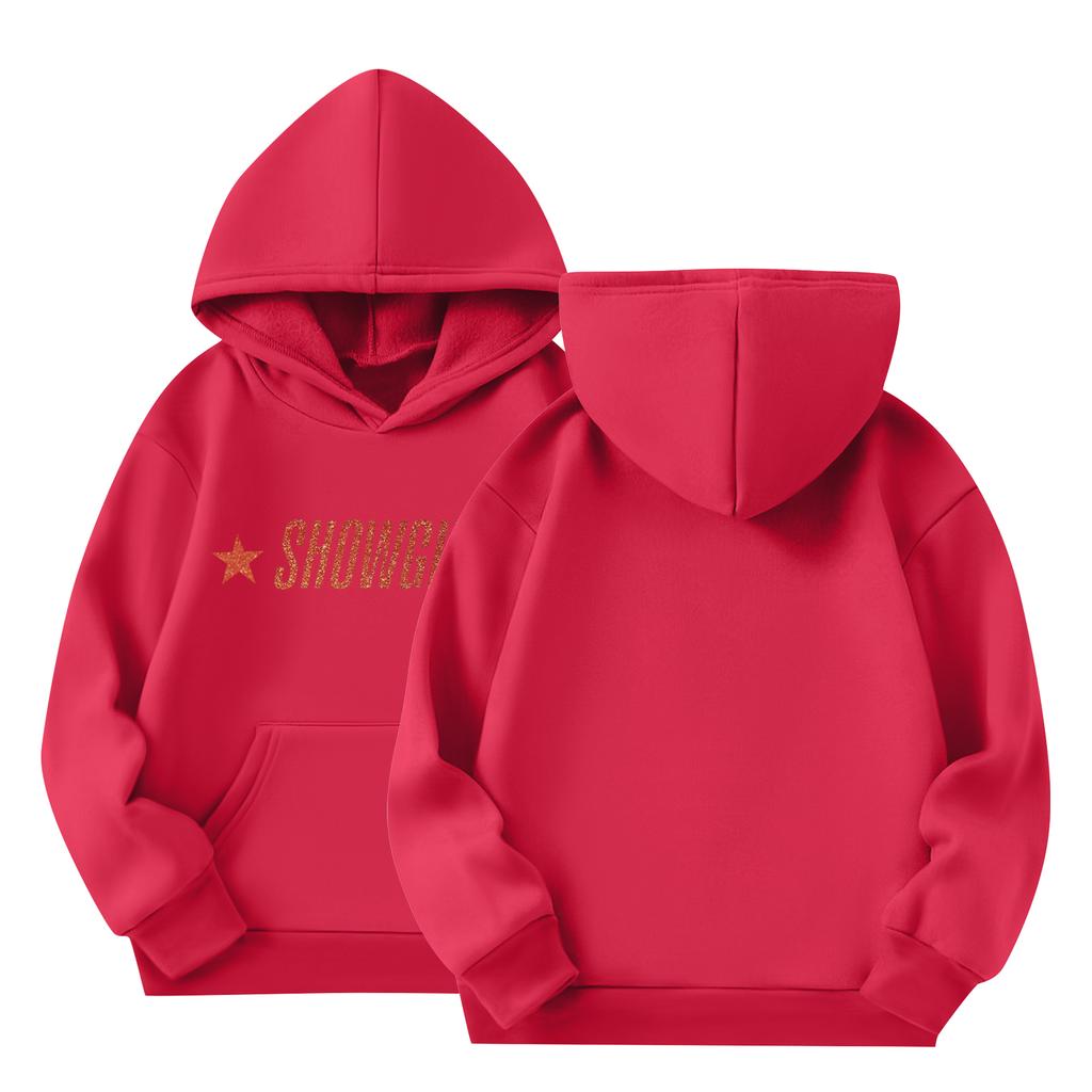 Children's Long-sleeved Loose Pullover Letter-printed Hooded Sweatshirt