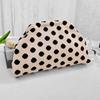 Fashion Polka Dot Clutch Bag Portable Colorblock Dumpling Clutch Large Capacity Cosmetic Bag Women