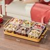 Divided Snack Serving Bowl Tray Candy Nut Container Dish Platter Dried Fruit Tray for Holiday Desktop Multifunctional